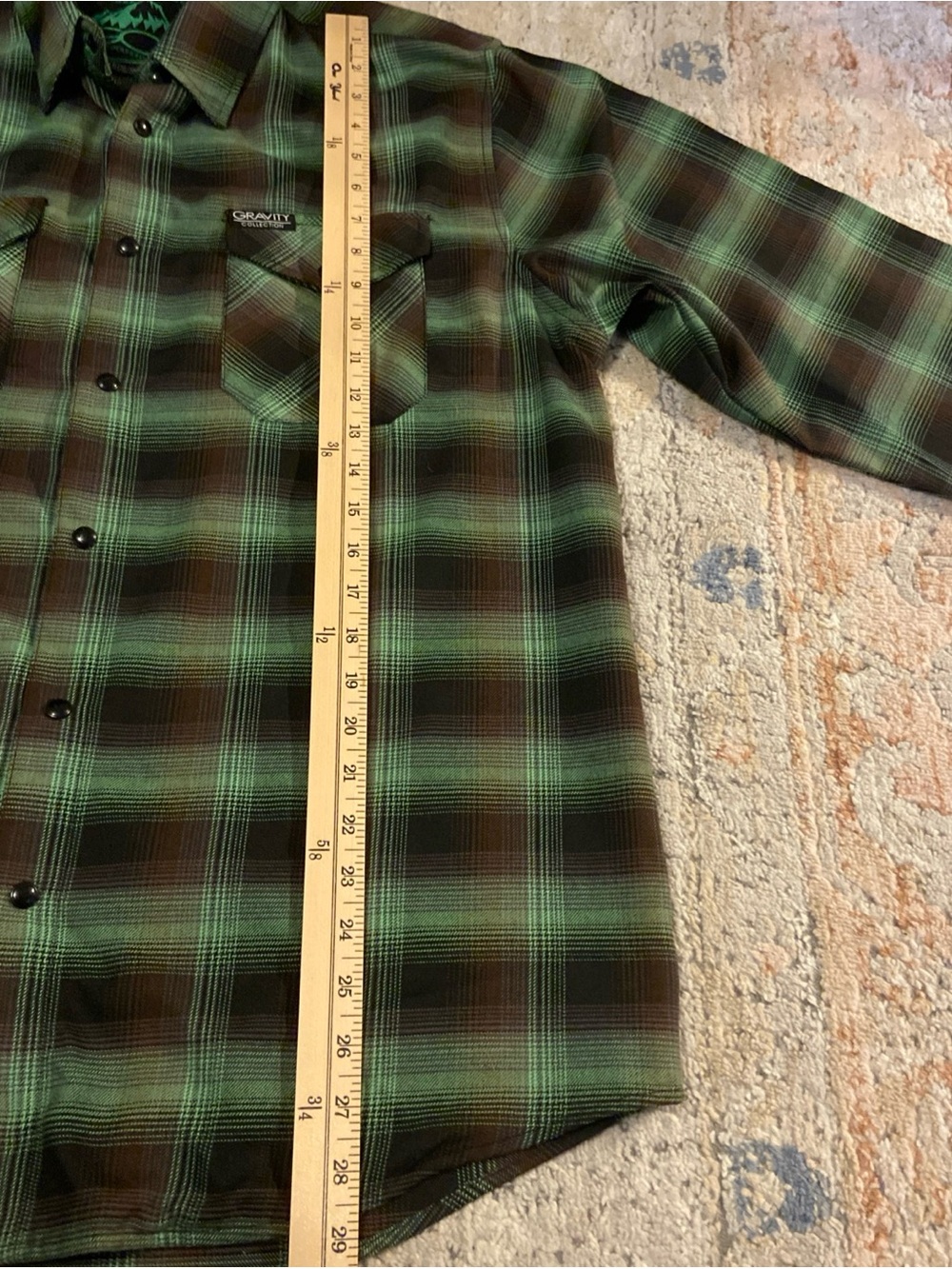 Dixxon Flannel Shirt Men’s Large L Green Pearl Snap Gravity Coffee Collection - Picture 11 of 16